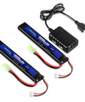 Go-To Airsoft LiPo Battery 7.4V 1500mAh 35C High Discharge Mini Tamiya Plug Rechargeable Pack With USB Charger For Airsoft Guns