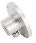 Smooth Operator 8mm Flange Shaft Coupling With Universal Aluminum Mounting Hub And Precision Motor Guide For DIY RC Projects showing hex screw clamp design.