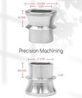 Three Quarter To Five Eighth Inch High Misalignment Spacers Kit For Rod End Joints, four steel spacers shown with size markings