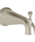 Delancey Diverter Tub Spout Brushed Nickel Finish Built Tough With One Half IPS Connection For One Half Inch Copper Pipe