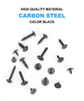 Top Shelf 540 Piece Phillips Truss Head Self Tapping Screw Assortment Kit With Washers Black Carbon Steel Fasteners, varied sizes, black.