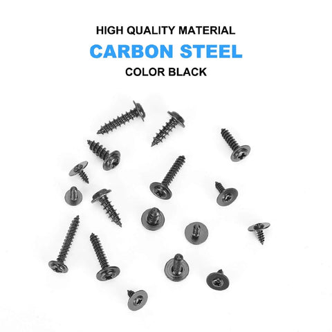 Top Shelf 540 Piece Phillips Truss Head Self Tapping Screw Assortment Kit With Washers Black Carbon Steel Fasteners, varied sizes, black.