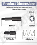 Top Shelf Planer Hardware Bag Replacement For DeWalt Dw7351 And Dw735X Tool Tables dimensions showing clip bolts and screws.