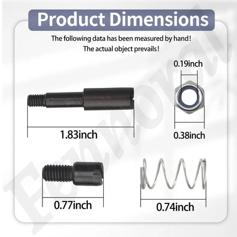 Top Shelf Planer Hardware Bag Replacement For DeWalt Dw7351 And Dw735X Tool Tables dimensions showing clip bolts and screws.