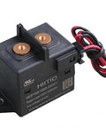 Heavy Lift High Voltage DC Relay Contactor Built Tough With Ceramic Armor And Zero Arc Magic Crushes One Hundred Amps Close To One Kilovolt A Real Bad Ass For EV Plugs Solar Banks And Battery Stash UL Certified, showing copper terminals and wires.