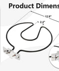 Replacement Heating Element For Char-Broil Patio Bistro TRU-Infrared Electric Grill Replacement Parts For Models 16601559 16601578 16601688 20602107 20602108 20602109 dimensions shown with metal connectors