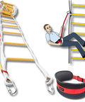 Emergency Fire Escape Rope Ladder For Three To Four Story Homes 32 Foot Flame Resistant Safety Ladder With Hooks and belt