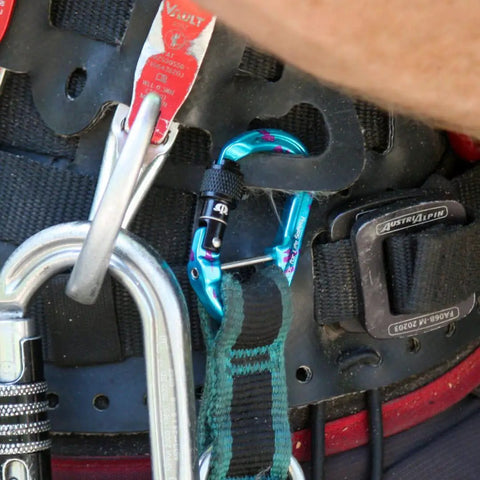 Heavy Duty Micro Carabiner With Keylock Screwlock And Captive Eye For Hella Secure Accessory Attachment Smooth Operator Aluminum Clip on harness