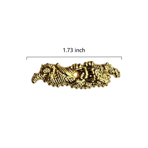 Metal Alloy Menuki Tsuka Fitting For Katana Wakizashi And Tanto, Traditional Japanese Samurai Sword Ornament, 1.73 inch, gold color