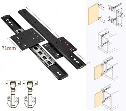 Heavy Duty 16 Inch Soft Close Steel Ball Bearing Drawer Slides With Galvanized Finish For Ultra Smooth Glide Easy Install