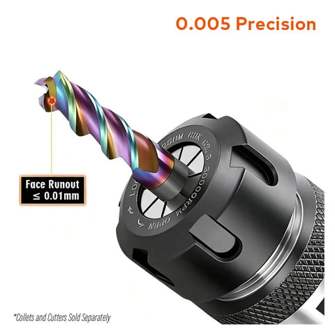 Heavy Duty Er Collet Chuck Extension Holder For Milling Machine Lathe And High Speed Cnc Cutting Tool with a twist drill bit