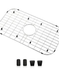 Heavy-Duty Stainless Steel Sink Grid Protectors For Single Bowl Kitchen Sinks, Center Drain Design, Premium Sink Rack, 26 1/16 By 14 1/16 Inches