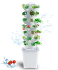 Hydroponics Tower Indoor Growing System Vertical Garden Planter Dope Indoor Smart Garden Kit With Pump And Movable Water Tank 35 Plant Capacity For Gardening Lovers Ideal Kitchen Countertop Garden with vertical planters and water tank