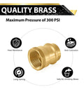 Pack Of 100 One Half Inch Copper Press To One Half Inch Female NPT Brass Adapter Fittings For Copper To NPT Pipe No Glue Solder Or Flux Needed Easy Install