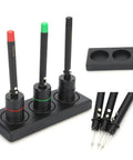 Watch Oiler Pen Set Three Piece With Stand For Watchmakers Automatic Precision Oil Pens Lubricating Movement Parts Pro Grade Watch Repair Tool Kit Includes Green Red Black Oil Pens