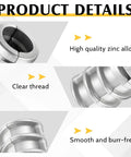 Close-up of 100 Pieces Lag Shield Anchors Set One Quarter Inch By One Inch Zinc Alloy Concrete Anchors showing high quality zinc alloy.