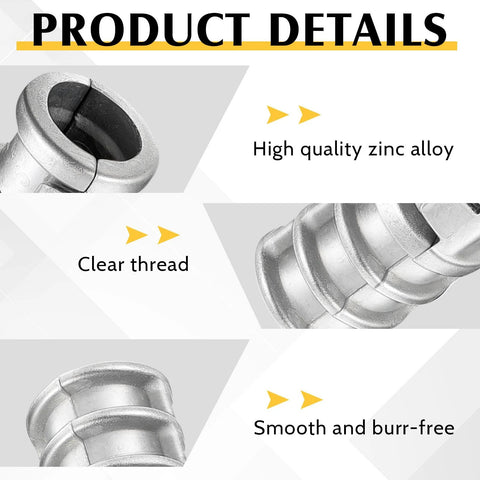 Close-up of 100 Pieces Lag Shield Anchors Set One Quarter Inch By One Inch Zinc Alloy Concrete Anchors showing high quality zinc alloy.