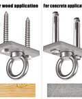 Level Up Your Daily Routine With These Rock Solid 2 Pack Wall And Ceiling Mount Brackets For Battle Ropes Gymnastic Rings Home Gym Straps And Hammocks Backing A Beefy 2800 Pound Load for wood and concrete applications.