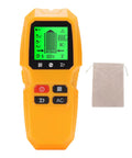 GYZOUKA Wall Scanner Stud Detector for Wood Metal Live AC Wire Locating in bright yellow with digital screen and buttons.