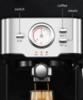 Front view of a Semi Automatic Home Espresso Machine With Built In Milk Frother For Barista Style Lattes, Cappuccinos and More
