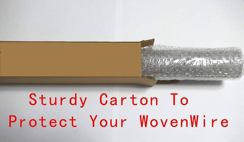 Beefy Industrial Grade Electromagnetic Shielding Titanium Mesh 8 Mesh roll partially unpacked from a protective carton.
