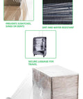 Heavy Duty Stretch Wrap Roll Pro Grade 18-Inch By 1500-Foot Clear Shrink Film wrapping a box, showcasing protection features.