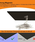 Extra Large Magnetic Sheets With Adhesive Backing Flexible Extra Strong Magnetic Paper With Paper Clips Illustration, 0.5 mm Thick