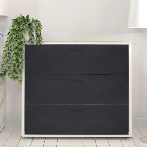 Dresser with Black Self Adhesive Contact Paper Wallpaper 35.4 X 120 Inches Waterproof Gloss PVC Vinyl Oil Resistant