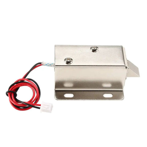 DC 12V 1.1A Electromagnetic Solenoid Latch Lock For Cabinet Doors With 11.4mm Stroke And 300g Pull Force, metal housing
