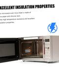 Open microwave showing installation of Twenty Pack Microwave Mica Plate Sheets Easy DIY Repair Heat Resistant Insulation For Ovens