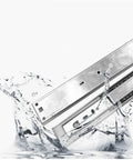 Stainless Steel Drawer Slides With Soft Close Ball Bearing Rails Adjustable 10 Inch To 22 Inch Three Section Track For Cabinets Splashing