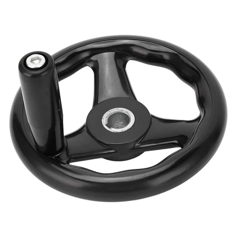 Boss-Grade 160mm Round Digital Handwheel for Milling Machines and Lathes, 16mm Mount, with Detachable Handle, black finish