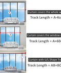 Electric Curtain Track System For Heavy Curtains With Apple HomeKit Alexa And Google Home Integration Auto Opener Kit With 4.1M Length Tracks And DIY Segments, wall-mounted track layout guide