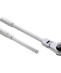 Flex Head Ratchet To T Handle Wrench 3 Piece Set One Quarter Inch Drive Small Ratchet Kit With Socket Extension And Adapter shown
