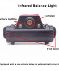 Precision Infrared Wheel Balancer Locator showing infrared light, auxiliary lighting, and fine tuning features.
