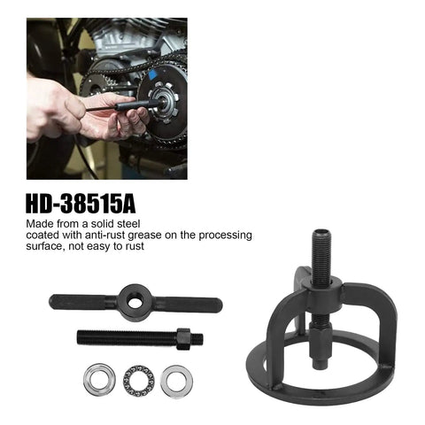 Clutch Spring Compressor Solid Steel Tool For Motorcycle Repair Replaces HD 38515A Removing And Installing Clutch Pressure Springs Direct OEM Replacement Motorcycle Repair Kit, shown with HD-38515A parts