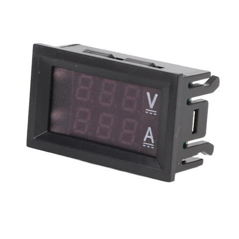 Dual LED Voltmeter Ammeter For Panel Mount Voltage And Current Meter Multimeter With Red And Blue Readouts 50A Capacity