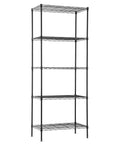Beefy 5-Tier Wire Shelf System With Adjustable Shelves, 24 By 14 By 60 Inches, Black Steel Rack For Garage Or Shop, Storage Closet And Workshop, Holds Up To 750 Lbs. front view