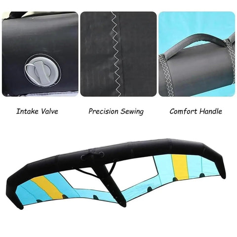 Inflatable Surf Wing With Pump For Wing Foil And Paddle Board Dope Portable Windsurfing Wing, intake valve, sewing, handle.