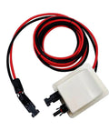 Solar Cable Entry Gland Housing For RVs Campers Boats And Vehicles No Fuss Through Roof Entry Box With 10ft 10AWG Solar Extension Cable White Entry Gland Easy Glue Or Screw Install, white ABS gland with red and black cable