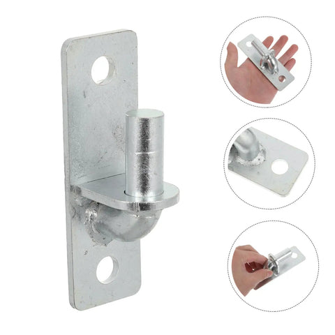 Heavy Duty Wall Mount Gate Hinges Built Tough Galvanized Steel Rust Proof Fence Hardware With Screws for barn doors, showing hinge detail.