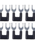 Fork Type Terminal Strip Jumper Block Barrier Electrical Crimp Easy Install Insulated Spade Wire Connector, heavy duty use.
