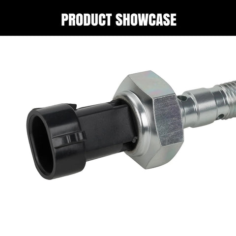 LKV brake pressure switch with metal hex nut and black plastic connector