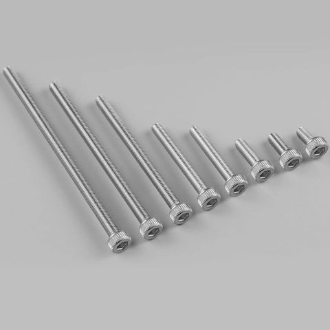 Top Shelf M3 X 30mm Hex Socket Head Cap Screws Crafted From Ridiculously Tough 304 Stainless Steel 18 8 With Full Threads Bright Finish Pack Of 120 showing various lengths.