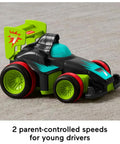 My Easy RC Remote Control Car For Kids 3 And Up With Two Speeds Simple Four Way Driving One Button Drive Parent Controlled Speed Modes Ideal Preschool Toy Car on carpet