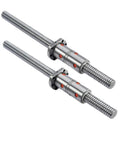 C7 Grade Double Ball Nut For 16mm Ball Screw RM1605 5mm Lead, pair of screws, close-up showing details and craftsmanship