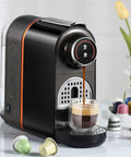 Compact Capsule Coffee Machine For Home Office Auto Espresso Maker One Touch Brew Mini Size Milk Frother Included