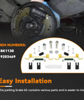 Premium Rear Parking Brake Hardware Kit For Ford F150 F250 F350 And Ram Trucks To Fix Your Brakes Smoothly Without Any Hassle Or Woes rear brake parts set