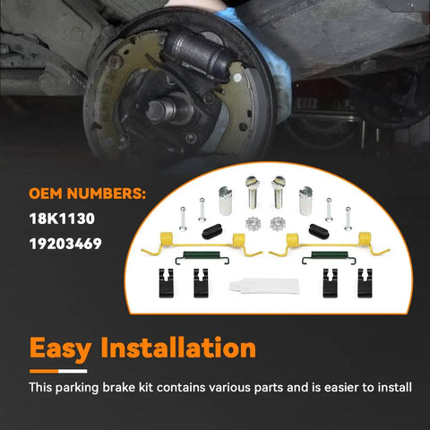 Premium Rear Parking Brake Hardware Kit For Ford F150 F250 F350 And Ram Trucks To Fix Your Brakes Smoothly Without Any Hassle Or Woes rear brake parts set