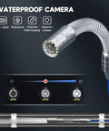 Pro 7 Inch HD Sewer Camera For Heavy Duty Pipe Inspection And Clog Removal, featuring waterproof stainless steel probe with sapphire lens.